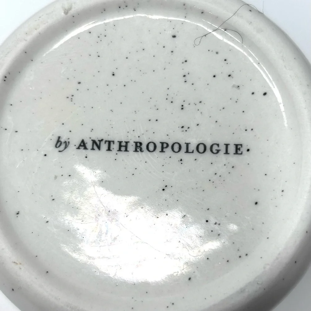 Anthropologie Light and Love Mug Gold Crackle Handle